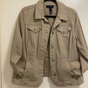 Charter Club Beige Jean Jacket